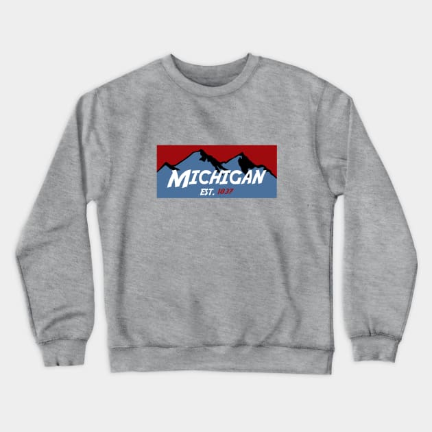 Michigan Mountains Crewneck Sweatshirt by AdventureFinder